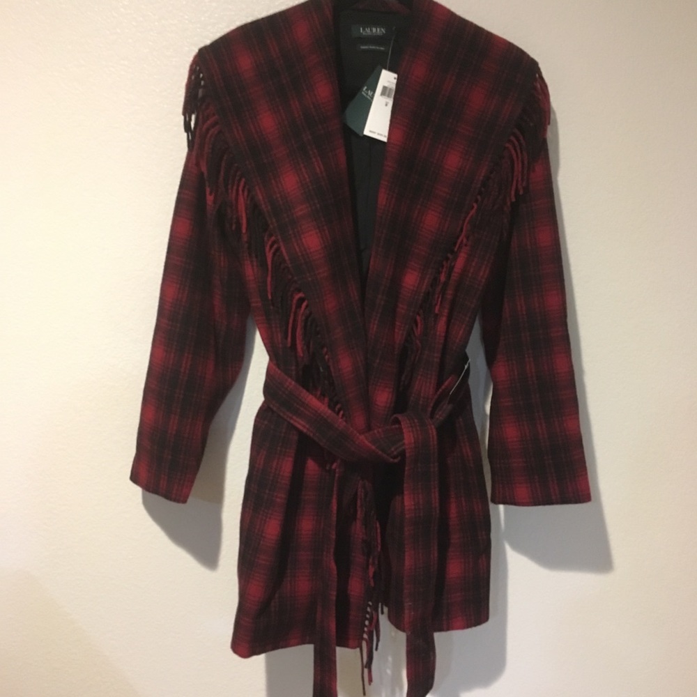 🎉Flash sale🎉only today Ralph Lauren coat Fringe wool blend - Picture 5 of 10